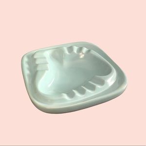 Vintage Ashtray Ceramic Boomerang Atomic Mid Century Modern Conversation Pit